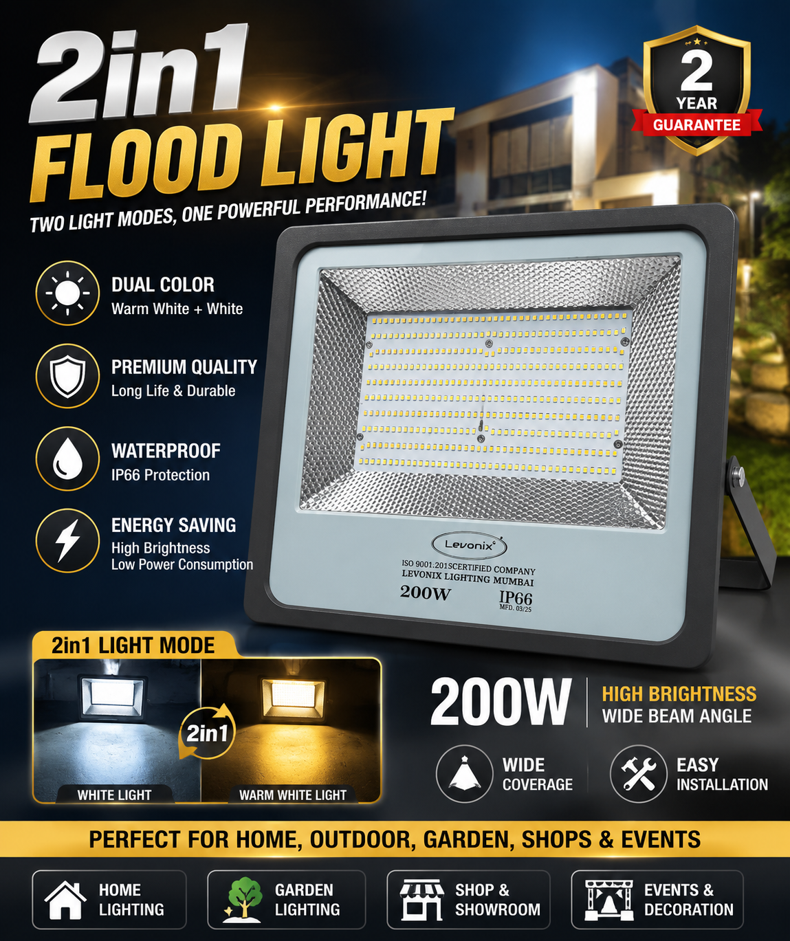 2 in 1 Flood Light