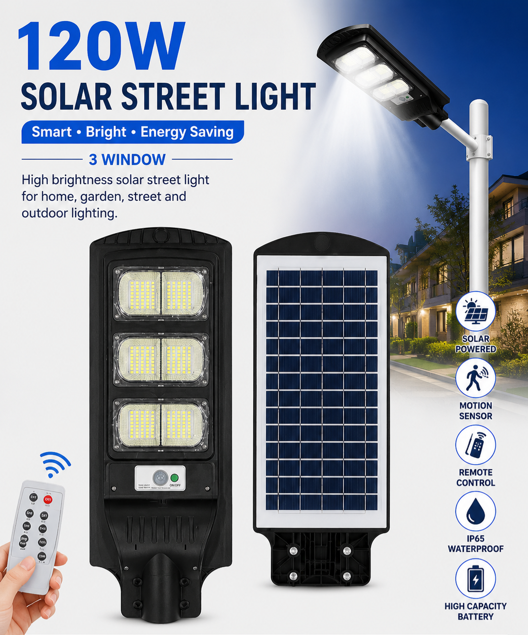 120W Solar Street Light
