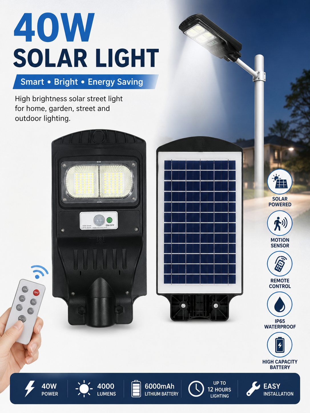 40W Solar Street Light